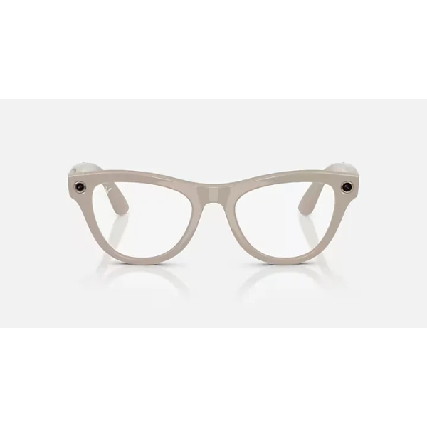 RAY-BAN META SKYLER, Shiny Chalky Gray, Clear/Sapphire Transitions, 52-20, High Bridge Fit 3