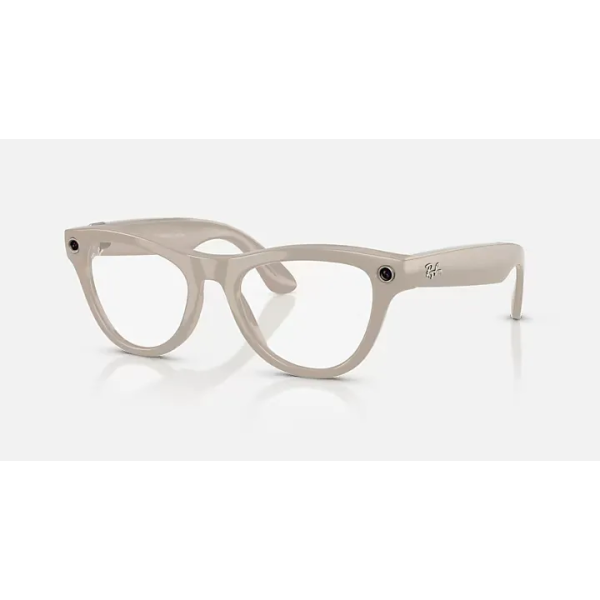 RAY-BAN META SKYLER, Shiny Chalky Gray, Clear/Sapphire Transitions, 52-20, High Bridge Fit 1