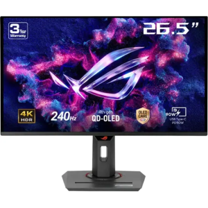 ASUS - ROG Strix 27" 4K QD-OLED 240Hz 0.03ms G-SYNC Compatible and FreeSync Premium Pro Gaming Monitor with HDR - Black
