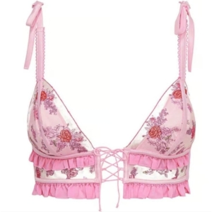 For Love & Lemons Rose Bloom Triangle Bra