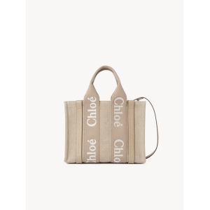 Chloé Small Woody tote bag in linen