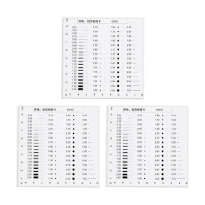 HARFINGTON 3pcs High Precision SEC Size Estimation Chart 101x101mm 0.12mm Transparency Flaw Detection Film Ruler for Diameter and Line Width Defects Measuring