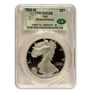 2024-W Proof Silver Eagle CAC PR70 DCAM Advanced Delivery - Exclusive Founders Label